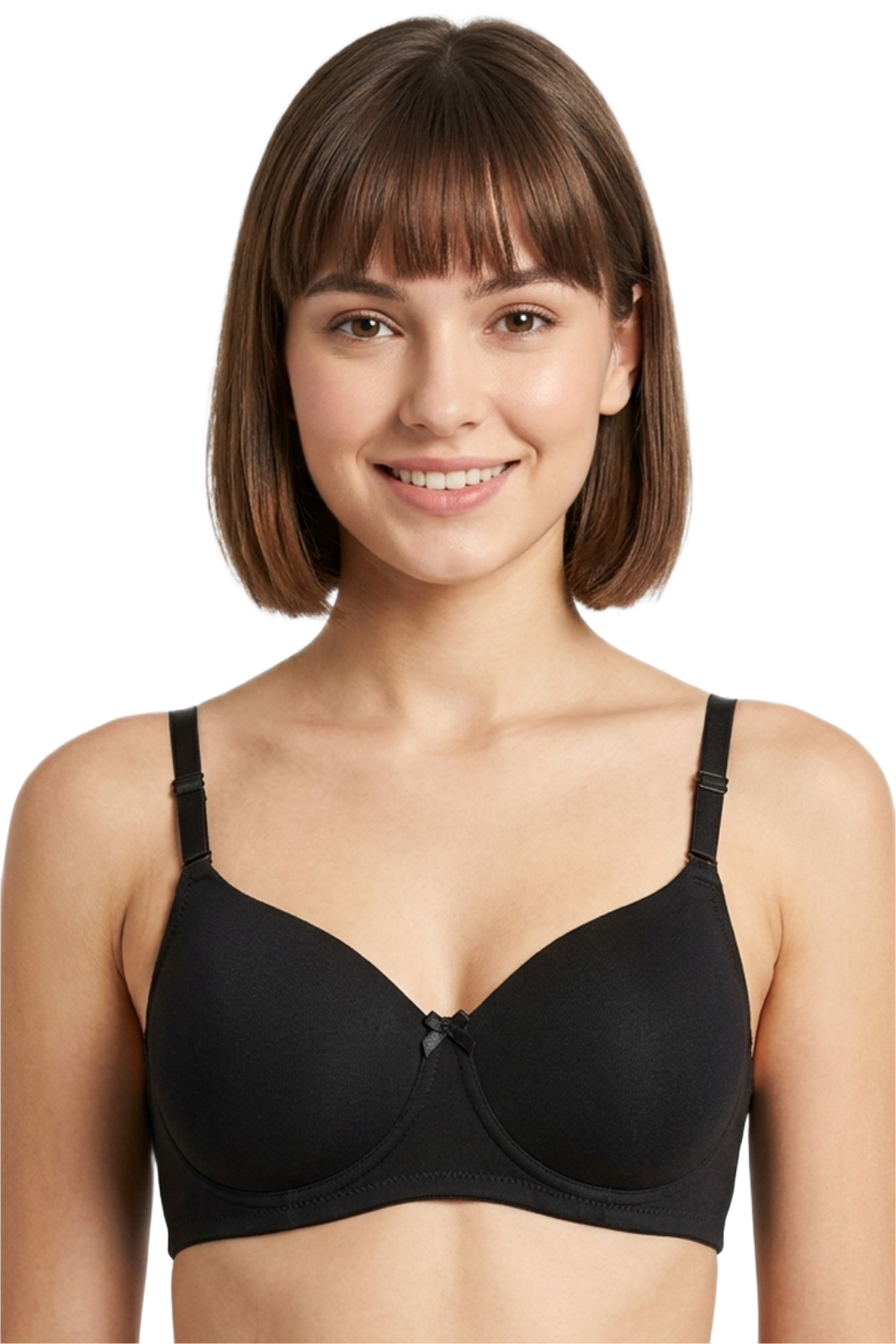 SENSELLE Women Everyday Lightly Padded Bra (Black)